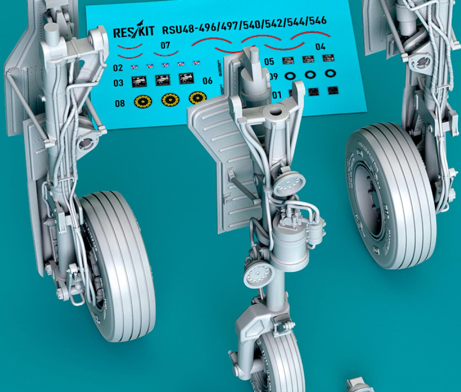 Reskit Thunderbolt II Landing Gear Plastic Model Kit Parts 1/48 A-10 (Early/Late Model, Unloaded) (Academy Use) RSKU48-0542 (Airplane)
Reskit Thunderbolt II Landing Gear Plastic Model Kit Parts 1/48 A-10 (Early/Late Model, Unloaded) (Academy Use) RSKU48-0542 (Airplane)