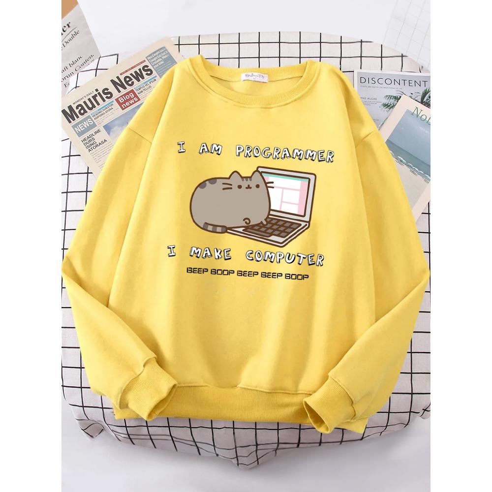 I Am Programmer I Make Computer Funny Cat Women Hoody Korean Fashion Sweatshirt Street Casual Clothes Hipster Loose Sportswear XL
I Am Programmer I Make Computer Funny Cat Women Hoody Korean Fashion Sweatshirt Street Casual Clothes Hipster Loose Sportswear XL