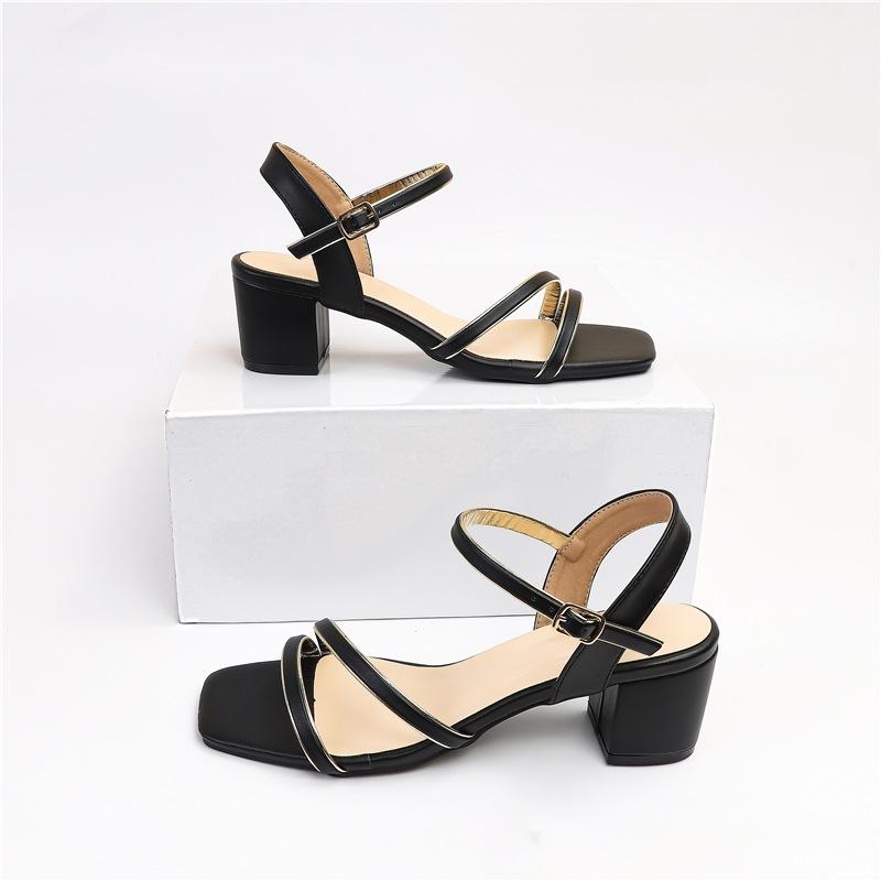 Women s sandals new square head word with black gold edge simple fashion thick heel sandals women 43
Women s sandals new square head word with black gold edge simple fashion thick heel sandals women 43
