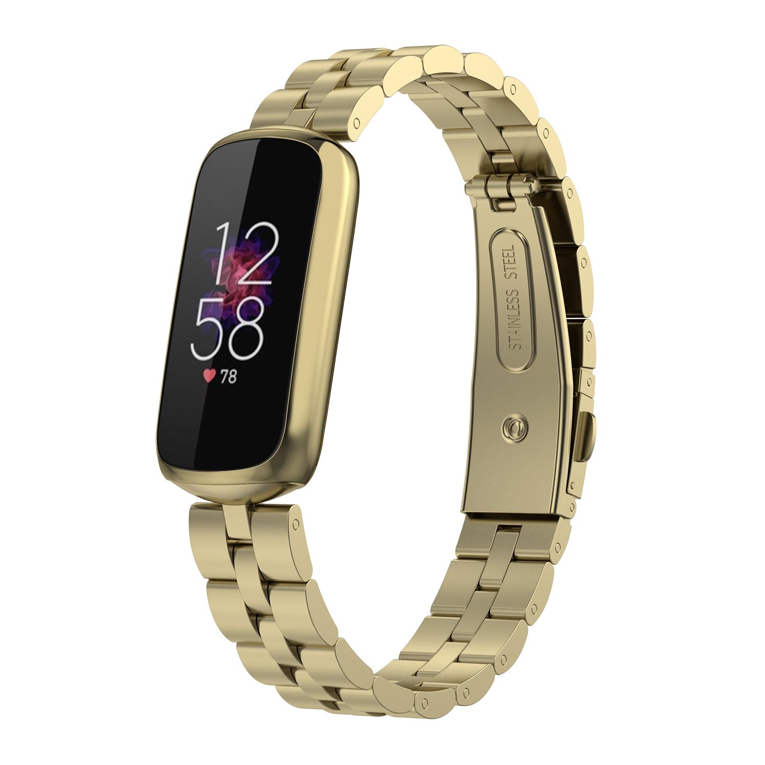 Stainless Steel Watch Band 3 Beads Accurate Cutting Process Replacement Bracelet Wristband for Fitbit Luxe/Special Edition Gold
Stainless Steel Watch Band 3 Beads Accurate Cutting Process Replacement Bracelet Wristband for Fitbit Luxe/Special Edition Gold