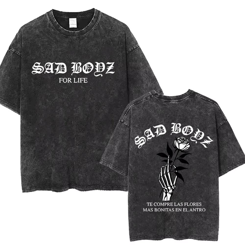 Hot Singer Junior H Sad Boyz Vintage Washed T Shirt Mens Hip Hop Fashion Tshirt Men Women Casual Oversized Tshirts Streetwear S
Hot Singer Junior H Sad Boyz Vintage Washed T Shirt Mens Hip Hop Fashion Tshirt Men Women Casual Oversized Tshirts Streetwear S