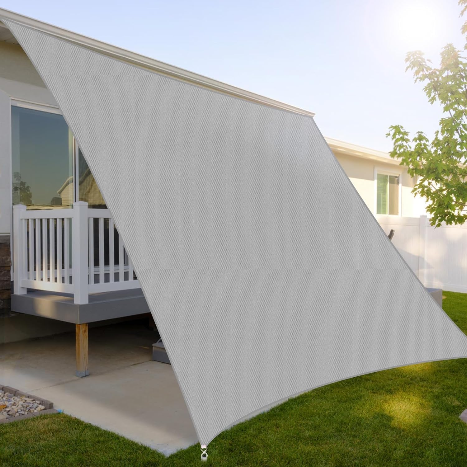 Sunshade 420D Oxford 4x4m Rainproof Sunshade Waterproof PU Coating Double Stitching Water Repellent UV Protection Durable Metal Fittings Balcony сірий колір
Sunshade 420D Oxford 4x4m Rainproof Sunshade Waterproof PU Coating Double Stitching Water Repellent UV Protection Durable Metal Fittings Balcony сірий колір