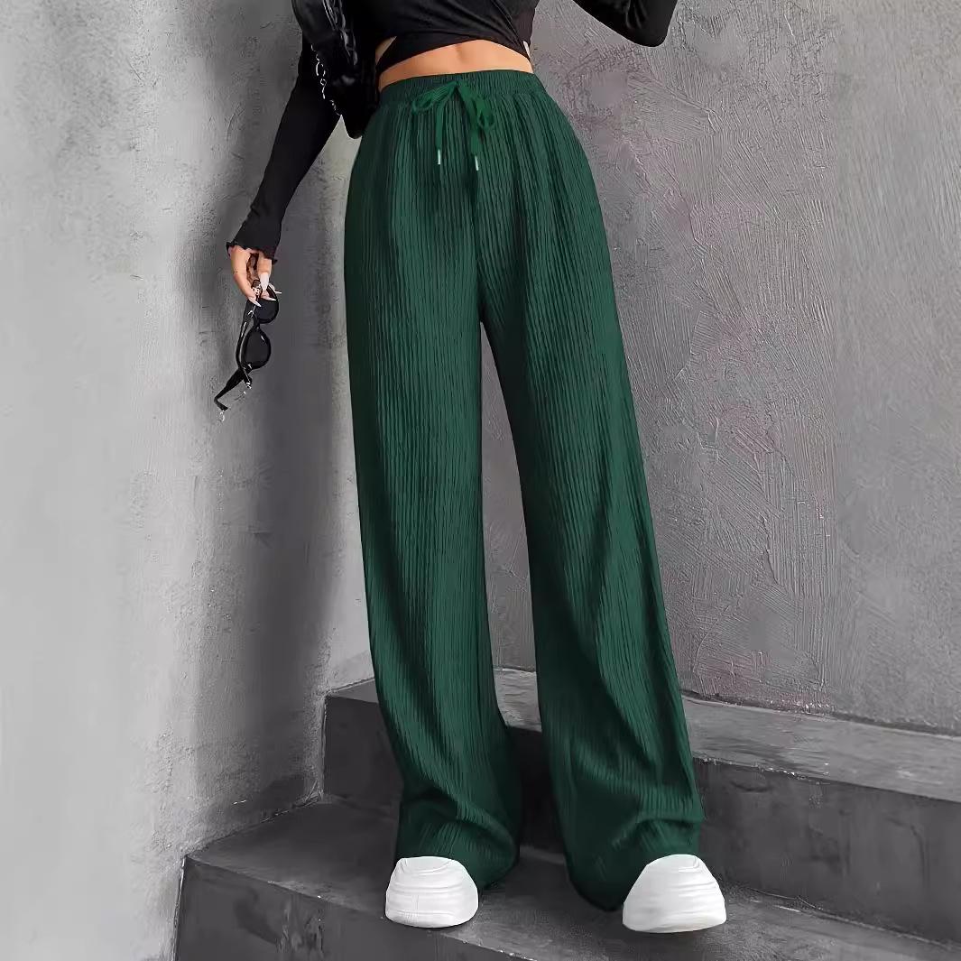 Women s Elastic Waist Wide-Leg Pants - Solid Color, High Waist, Drawstring, Casual and Comfortable for Spring & Autumn Large
Women s Elastic Waist Wide-Leg Pants - Solid Color, High Waist, Drawstring, Casual and Comfortable for Spring & Autumn Large