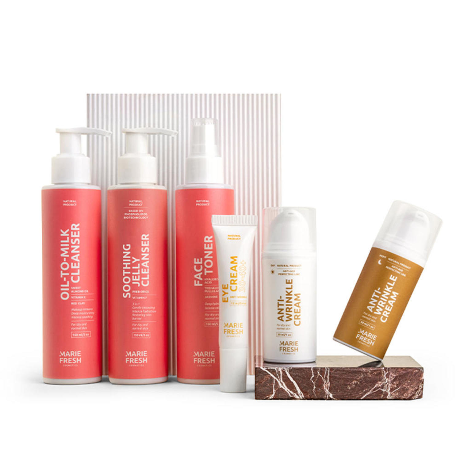 Комплектний догляд за зрілою сухою та нормальною шкірою Marie Fresh
Комплектний догляд за зрілою сухою та нормальною шкірою Marie Fresh