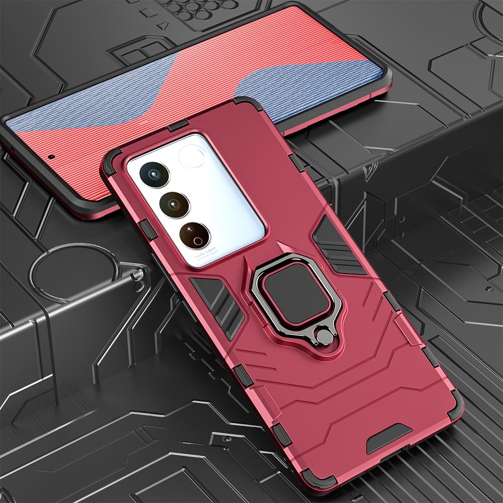 Противоударный защитный чехол KEYSION для VIVO V27 5G V27e, силиконовый + ПК, металлическое кольцо-подставка, задняя крышка для телефона VIVO V25 5G V25e V27 Y36 5G for VIVO V27 красный
Противоударный защитный чехол KEYSION для VIVO V27 5G V27e, силиконовый + ПК, металлическое кольцо-подставка, задняя крышка для телефона VIVO V25 5G V25e V27 Y36 5G for VIVO V27 красный