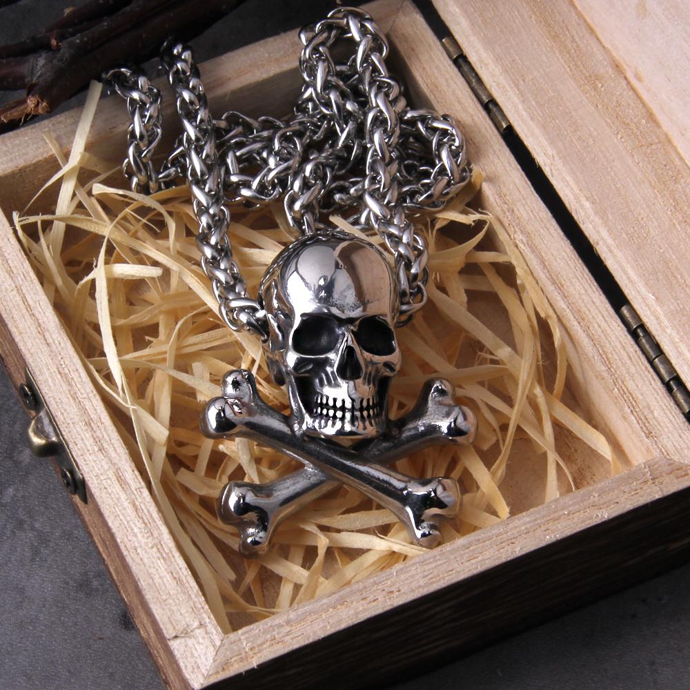 Punk Stainless Steel Skull Chain Pendant Necklace Vintage Hip Hop Statement Necklaces for Men Male Boho Jewelry with wooden box with box&70cm
Punk Stainless Steel Skull Chain Pendant Necklace Vintage Hip Hop Statement Necklaces for Men Male Boho Jewelry with wooden box with box&70cm