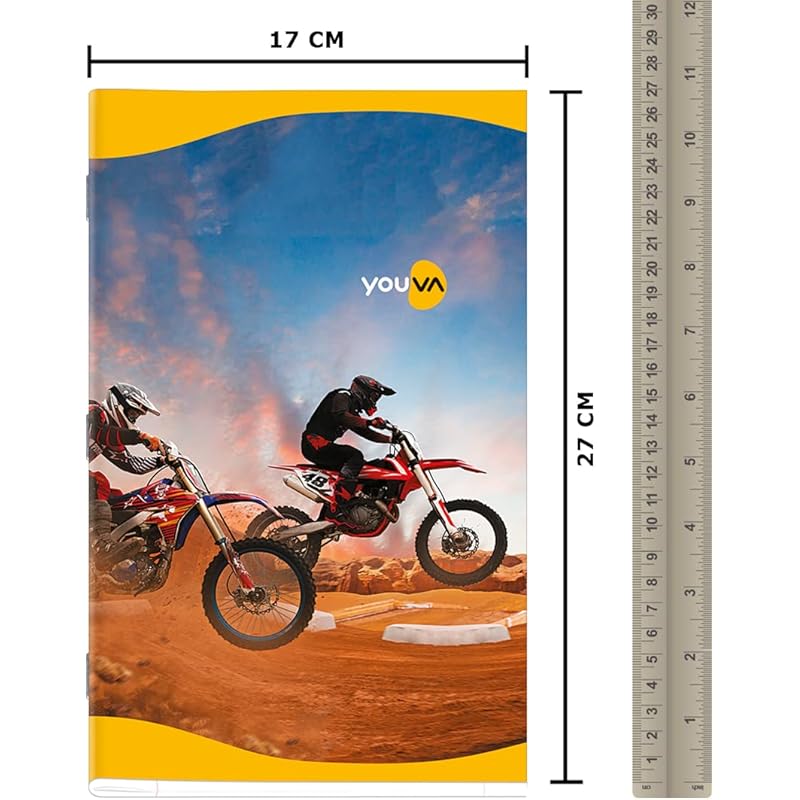 Navneet Youva YOUVA Soft Bound/Soft Cover Notebook | Long Book For Students | 17X27 Cm | Unruled | 172 Pages | Pack Of 6
Navneet Youva YOUVA Soft Bound/Soft Cover Notebook | Long Book For Students | 17X27 Cm | Unruled | 172 Pages | Pack Of 6