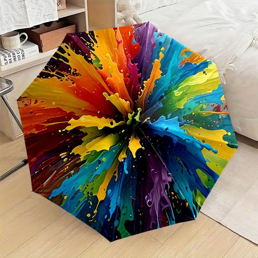 Automatic Folding Umbrella with Color-Changing Paint Splash Design - 8-Rib Self-Opening/ Closing, Portable Collapsible Compact (as the picture,iron&8K)
Automatic Folding Umbrella with Color-Changing Paint Splash Design - 8-Rib Self-Opening/ Closing, Portable Collapsible Compact (as the picture,iron&8K)