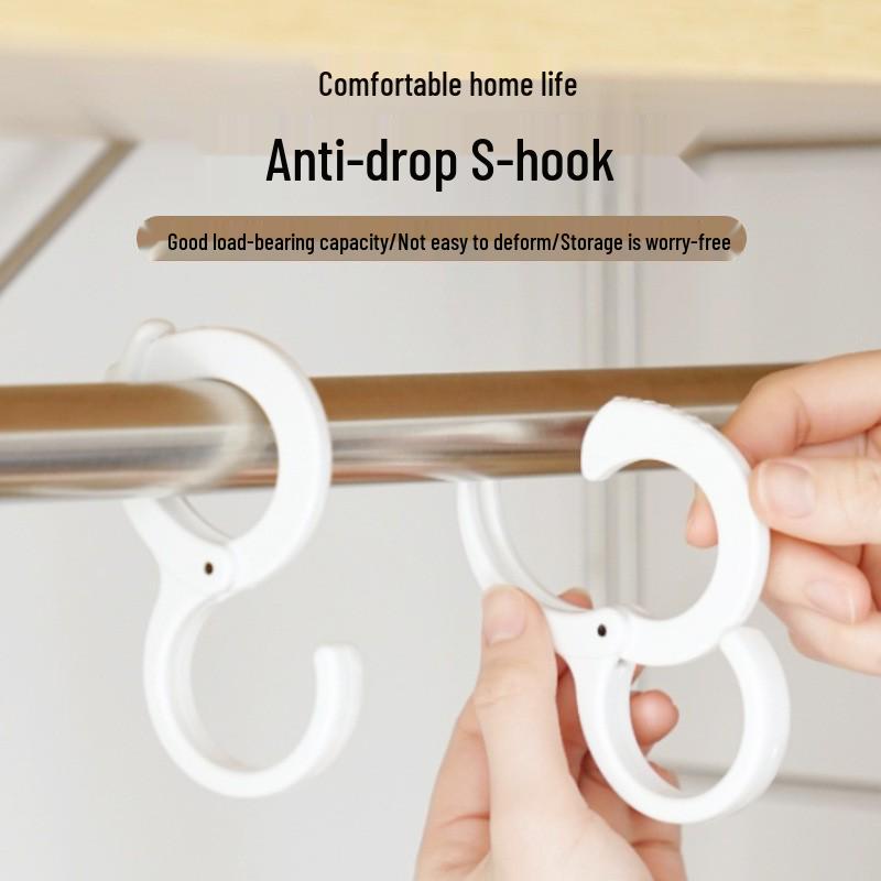 S-Shaped Punch-Free Windproof Hook for Wardrobe & Kitchen білий
S-Shaped Punch-Free Windproof Hook for Wardrobe & Kitchen білий