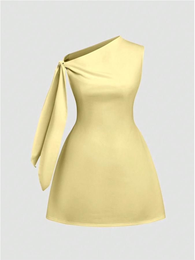 Elegant Women s One-Shoulder Sleeveless Retro Slim Fit Dress Medium світло-жовтого кольору
Elegant Women s One-Shoulder Sleeveless Retro Slim Fit Dress Medium світло-жовтого кольору