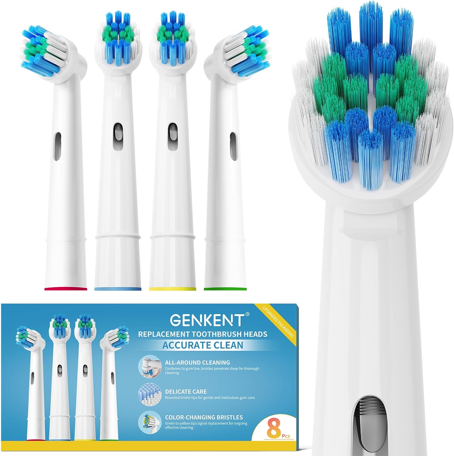 8 Pack Replacement Toothbrush Head Compatible with Oral B Toothbrush (Premium Packaging)
8 Pack Replacement Toothbrush Head Compatible with Oral B Toothbrush (Premium Packaging)