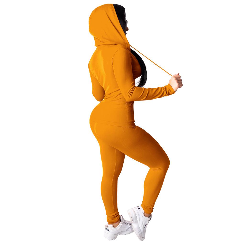 Spring 2020 Sexy Casual Solid Color Hooded Two-Piece Set for Women XL жовтий
Spring 2020 Sexy Casual Solid Color Hooded Two-Piece Set for Women XL жовтий