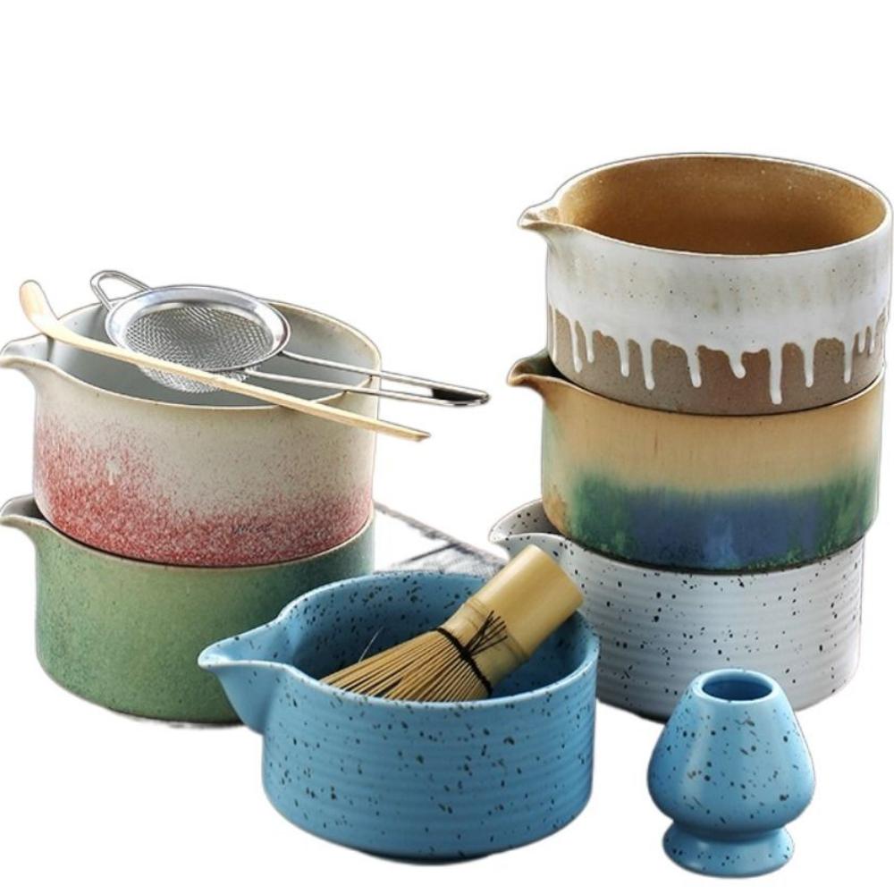A Set Refined Ceramic Bowl Matcha Bowl and Whisk Holder Premium Quality Quaint and Elegant Tea-making Tools Matcha Tool Set Gift
A Set Refined Ceramic Bowl Matcha Bowl and Whisk Holder Premium Quality Quaint and Elegant Tea-making Tools Matcha Tool Set Gift