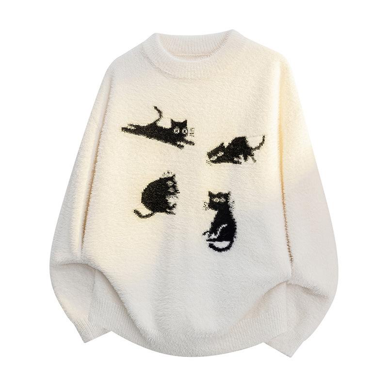 Pullovers Long Sleeves Sweaters Unisex Sweater Spring Autumn Kitten Tie-dyed Retro Couples Paragraph Knitted Bottoming Jumper Round Neck Wool Jumper M
Pullovers Long Sleeves Sweaters Unisex Sweater Spring Autumn Kitten Tie-dyed Retro Couples Paragraph Knitted Bottoming Jumper Round Neck Wool Jumper M