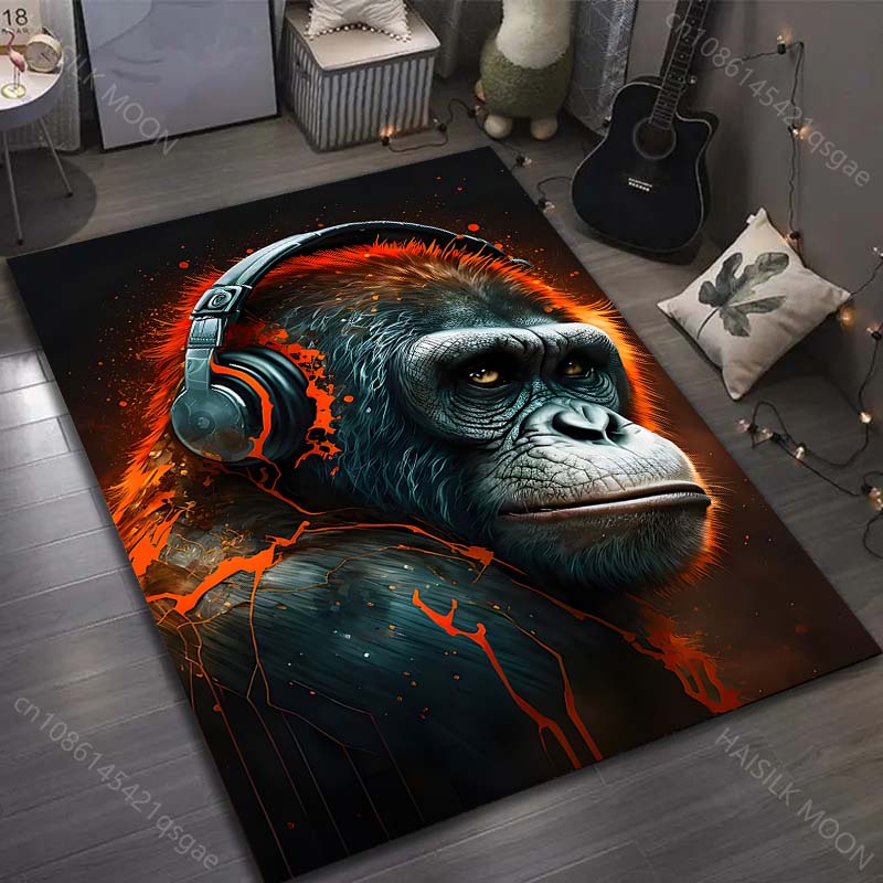 Ape wearing headphones abstract art Pattern Rug Carpets for Bedroom Living Room Sofa Mat Creative Door Mat Cloakroom Home Decor 40x60cm
Ape wearing headphones abstract art Pattern Rug Carpets for Bedroom Living Room Sofa Mat Creative Door Mat Cloakroom Home Decor 40x60cm