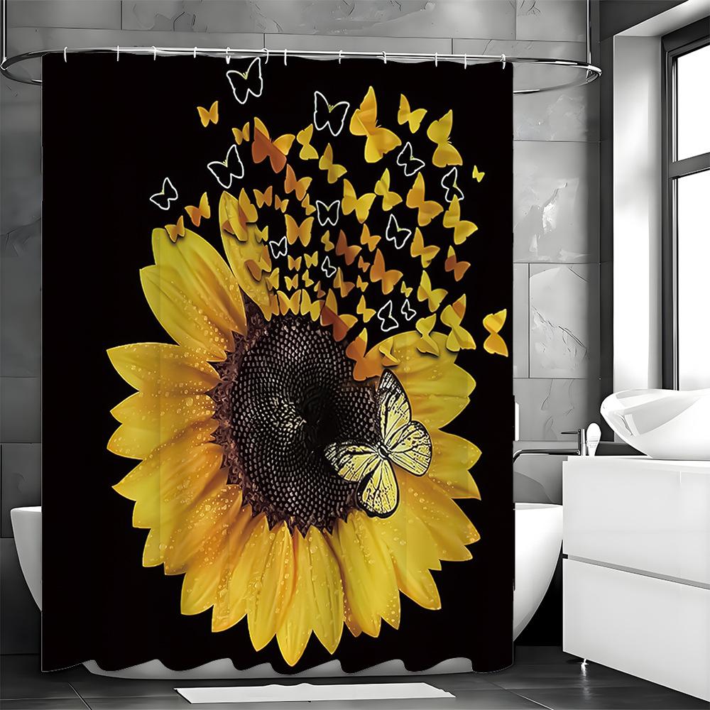 Creative Sunflowers And Butterflies Shower Curtain Washable Dirt-Resistant Shower Head Waterproof Polyester Bath Curtain W60H190(CM)-1 Pcs
Creative Sunflowers And Butterflies Shower Curtain Washable Dirt-Resistant Shower Head Waterproof Polyester Bath Curtain W60H190(CM)-1 Pcs
