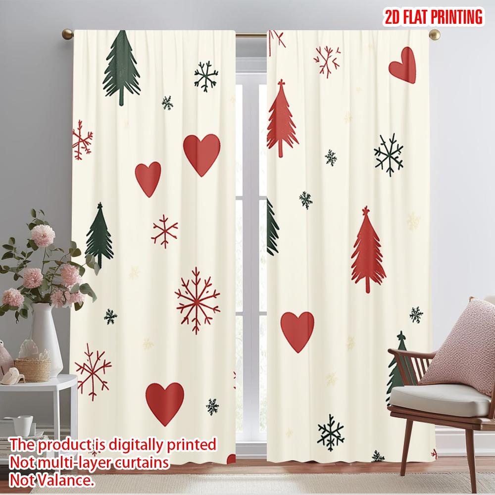 2pcs,2D plane printing Print Curtains Christmas Trees Hearts Snowflakes Holly (2) Durable 100% Polyester Fabric (without rod) 52.50×116.00 CM 2pcs
2pcs,2D plane printing Print Curtains Christmas Trees Hearts Snowflakes Holly (2) Durable 100% Polyester Fabric (without rod) 52.50×116.00 CM 2pcs