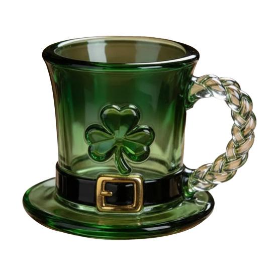 Mug Top Hat Shape Green Coffee Cup with Embossed Clover St Patrick Day Party Holiday Decoration Cold Heat-Resistant Drinkware зелений
Mug Top Hat Shape Green Coffee Cup with Embossed Clover St Patrick Day Party Holiday Decoration Cold Heat-Resistant Drinkware зелений