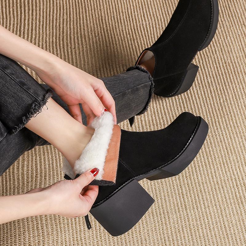 Fashion 2024 New Winter Cow Suede Women Shoes Platform Women Boots Round Toe Chunky Heel Women Snow Boots Genuine Leather Ladies Shoes 40
Fashion 2024 New Winter Cow Suede Women Shoes Platform Women Boots Round Toe Chunky Heel Women Snow Boots Genuine Leather Ladies Shoes 40