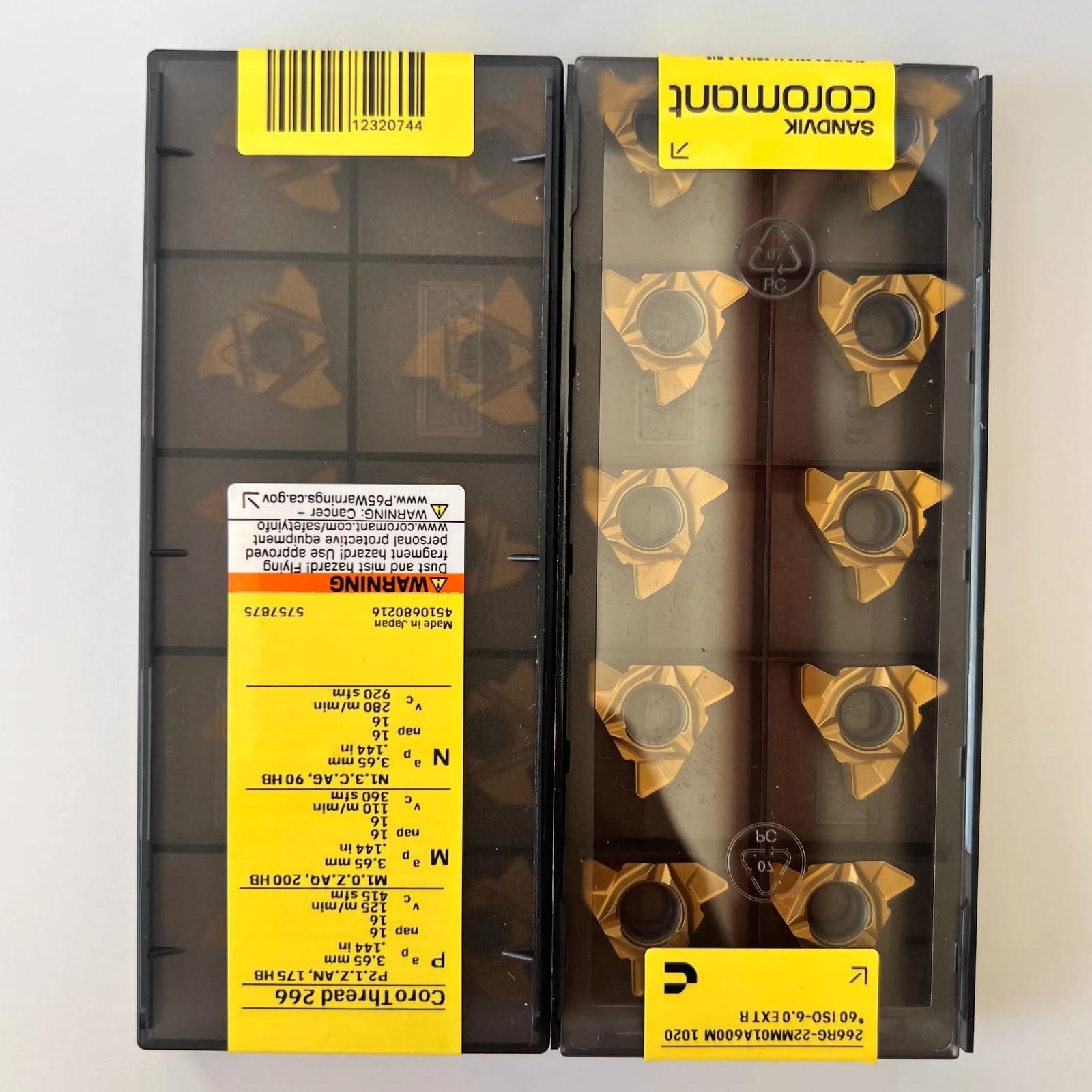 Original Sandvik / 266RG-22MM01A600M 1020 CNC lathe carbide blade tool 10 Pcs
Original Sandvik / 266RG-22MM01A600M 1020 CNC lathe carbide blade tool 10 Pcs