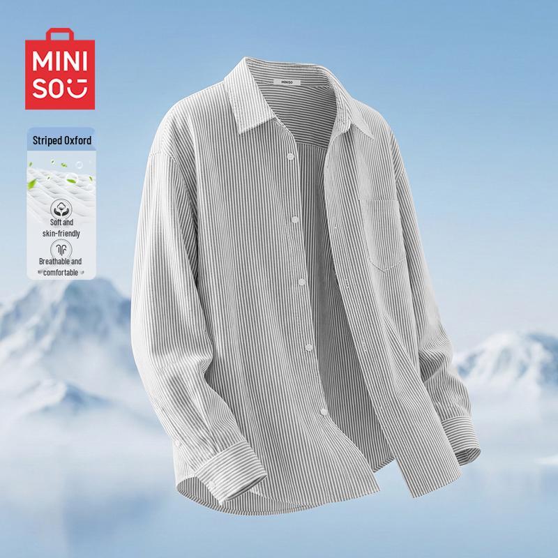 MINISO Men s American Retro Striped Long Sleeve Casual Shirt 2XL
MINISO Men s American Retro Striped Long Sleeve Casual Shirt 2XL