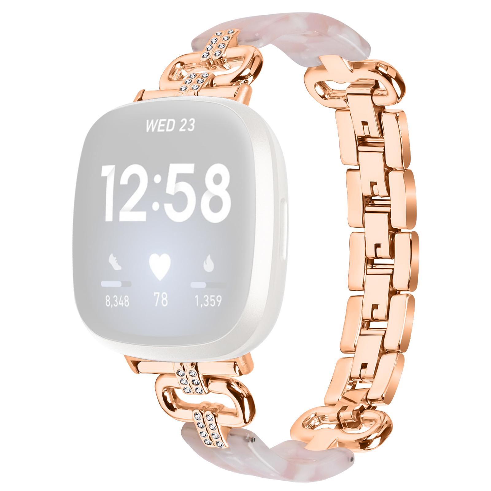 Для смарт-годинника Fitbit Versa 4/Sense 2 Ремінець з смоли та стразів Rose Gold Pink
Для смарт-годинника Fitbit Versa 4/Sense 2 Ремінець з смоли та стразів Rose Gold Pink
