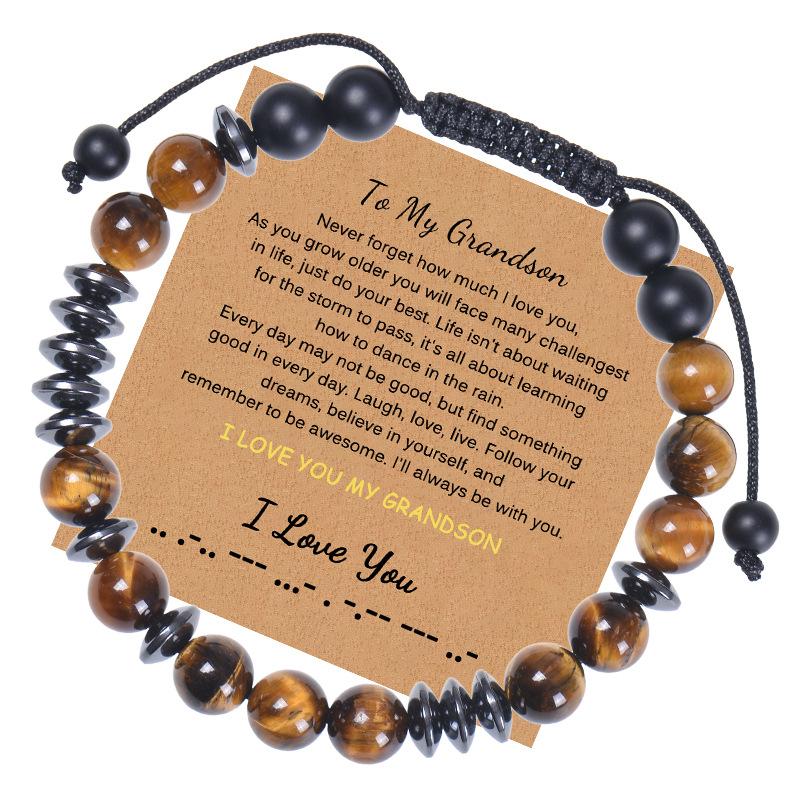 JYL TS Bracelet Men s Adjustable Classic Enhances Stability & Charm To My Grandson-Card шербет рожевий колір
JYL TS Bracelet Men s Adjustable Classic Enhances Stability & Charm To My Grandson-Card шербет рожевий колір