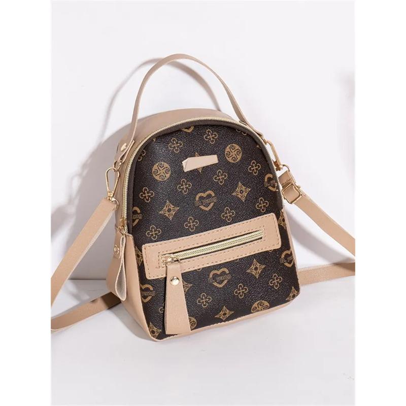 Модный женский рюкзак с принтом, небольшой, водонепроницаемый, двухслойный, большой емкости, сумка на плечо, повседневный, для сотового телефона, кошелек для монет коричневый
Модный женский рюкзак с принтом, небольшой, водонепроницаемый, двухслойный, большой емкости, сумка на плечо, повседневный, для сотового телефона, кошелек для монет коричневый
