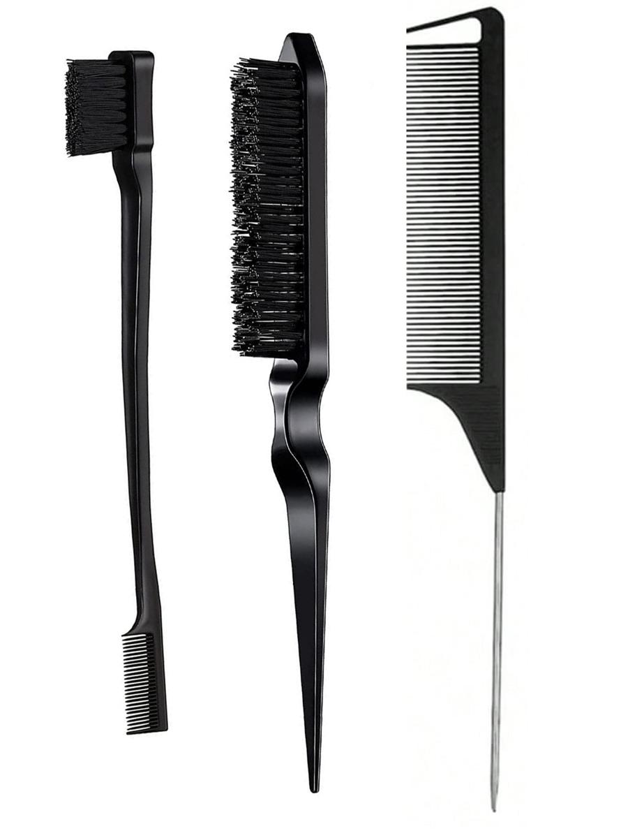 3-Piece Hair Styling Comb Set with Triple Tear Hair Brush, Mouse Tail Comb Edge Brush, Salon Hair Styling Tool, Hair Tail Tool чорний
3-Piece Hair Styling Comb Set with Triple Tear Hair Brush, Mouse Tail Comb Edge Brush, Salon Hair Styling Tool, Hair Tail Tool чорний
