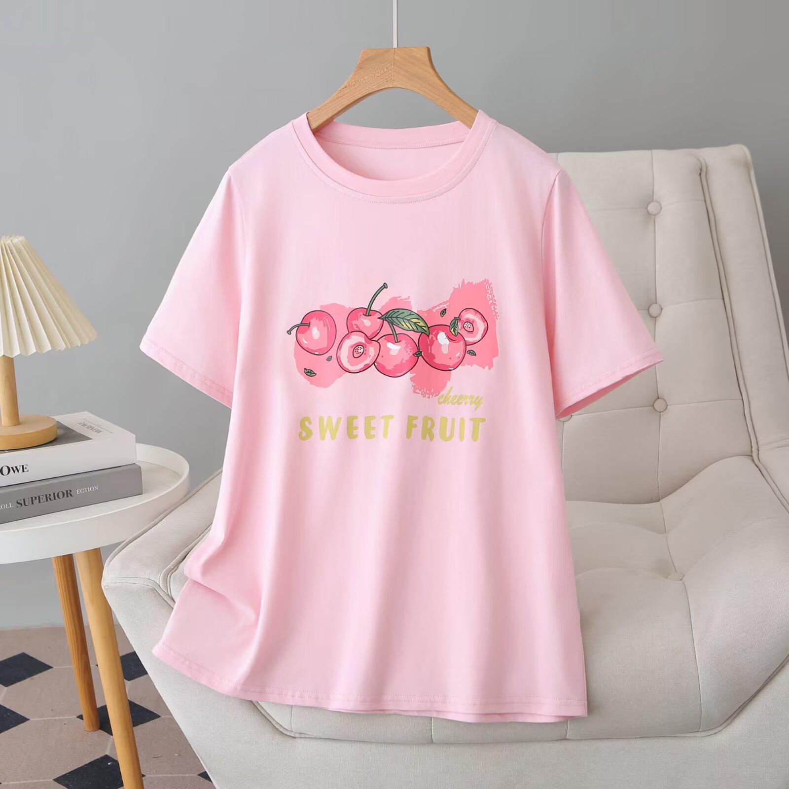 Plus Size Women s Fruit Print Short Sleeve T-shirt - 2026 Summer Collection Loose Fit Cover-Up XXL рожевий
Plus Size Women s Fruit Print Short Sleeve T-shirt - 2026 Summer Collection Loose Fit Cover-Up XXL рожевий