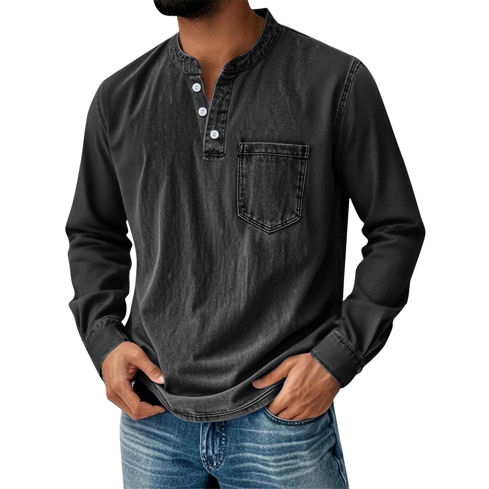 Men s Henley Long Sleeve T-Shirt Vintage Washed Denim Casual Tops Button Down Crew Neck Loose Fit Daily Streetwear for Men XXL чёрный
Men s Henley Long Sleeve T-Shirt Vintage Washed Denim Casual Tops Button Down Crew Neck Loose Fit Daily Streetwear for Men XXL чёрный