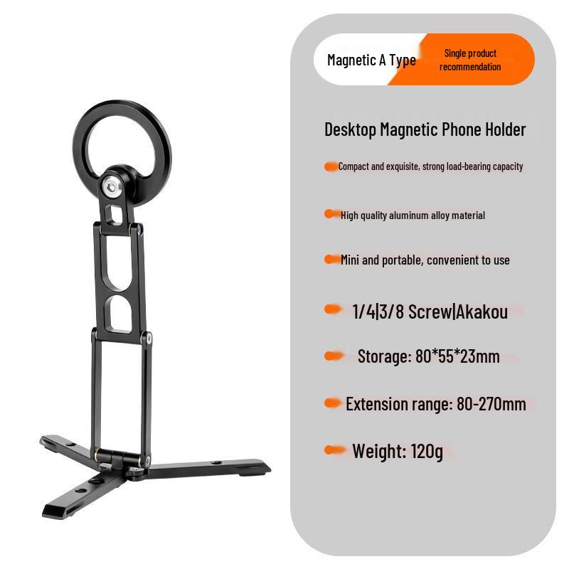 Desktop Multifunctional Folding Magnetic Phone Stand for Photography and Selfie Tripod Accessories
Desktop Multifunctional Folding Magnetic Phone Stand for Photography and Selfie Tripod Accessories