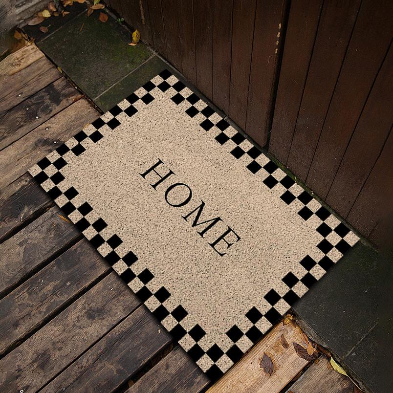 Vintage Checkered Border Door Mat Beige Carpet with WELCOME HOME Text Rug for Entryway Home Decoration Durable Floor Mat 40X60CM
Vintage Checkered Border Door Mat Beige Carpet with WELCOME HOME Text Rug for Entryway Home Decoration Durable Floor Mat 40X60CM