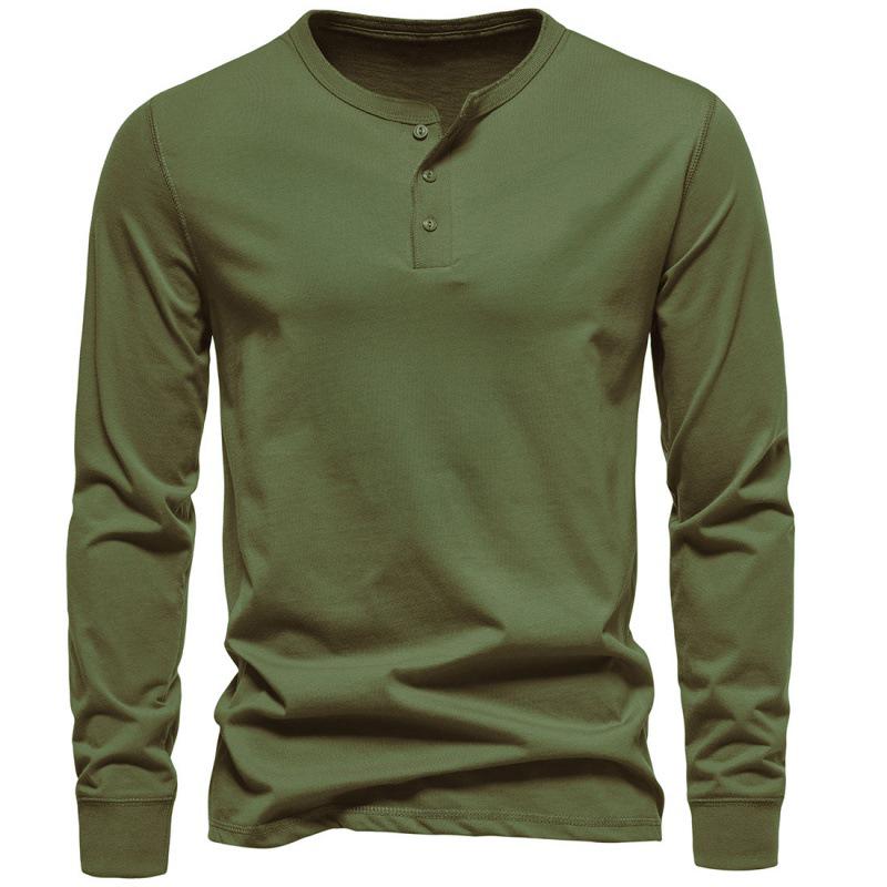 2026 Men s European & American Henley Collar Long Sleeve Solid Casual T-Shirt XXL армія зелений колір
2026 Men s European & American Henley Collar Long Sleeve Solid Casual T-Shirt XXL армія зелений колір