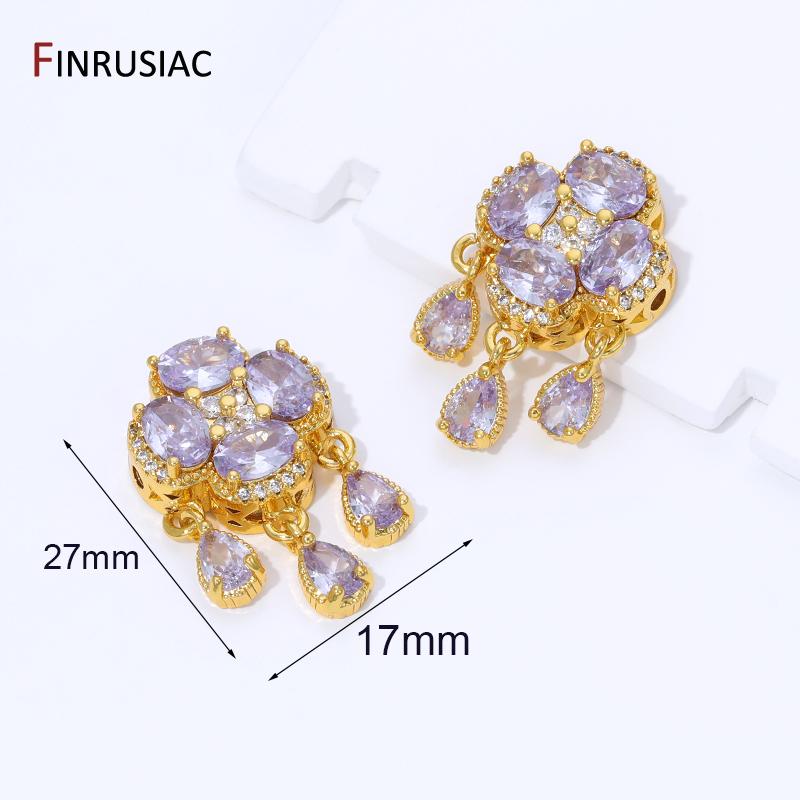 18K Gold Plated Brass Zircon Flower Spacer Beads For Jewelry,Separator Beads With Droplet Charm for DIY Bracelet Accessories 1 piece
18K Gold Plated Brass Zircon Flower Spacer Beads For Jewelry,Separator Beads With Droplet Charm for DIY Bracelet Accessories 1 piece