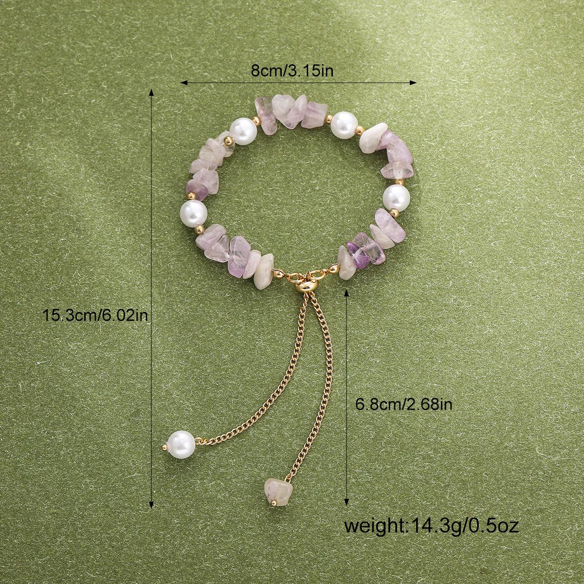 Trendy Purple Pink Chip Stone Adjustable Bracelet Fashionable Gold Plated Tassels Pearl Chain Bangle Summer Jewelry for Women фіолетовий
Trendy Purple Pink Chip Stone Adjustable Bracelet Fashionable Gold Plated Tassels Pearl Chain Bangle Summer Jewelry for Women фіолетовий