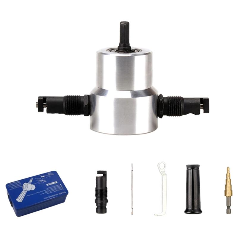 Double Head Sheet Metal Cutter for Drill, Sheet Metal Nibper, Drill Attachment Electric Drill Shears for Iron Sheet 1
Double Head Sheet Metal Cutter for Drill, Sheet Metal Nibper, Drill Attachment Electric Drill Shears for Iron Sheet 1