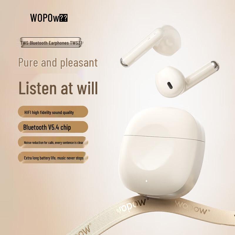 WOPOW TWS31 True Wireless Bluetooth Earbuds
WOPOW TWS31 True Wireless Bluetooth Earbuds