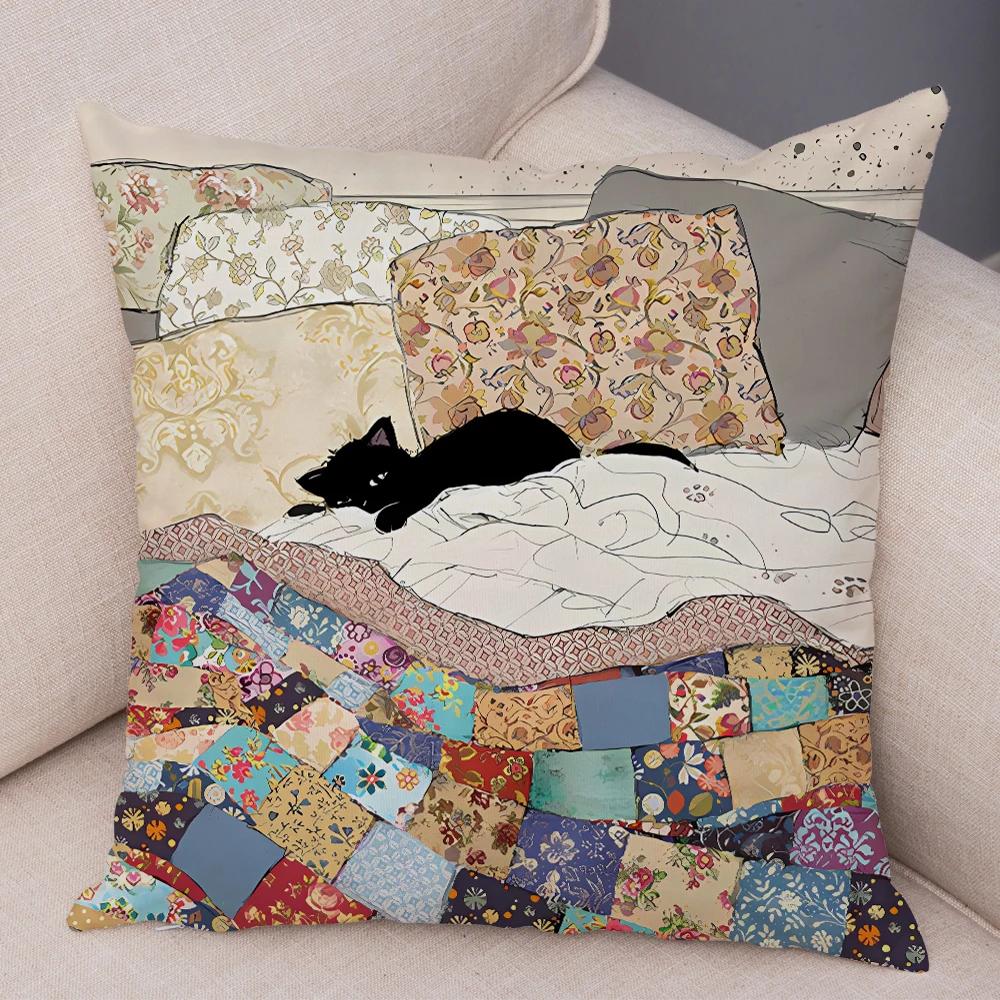 Двусторонняя милая элегантная наволочка на подушку с черным котом, декор, мультяшный животный принт, наволочка для дивана, дома, машины, мягкая плюшевая наволочка 45x45cm18x18Inch
Двусторонняя милая элегантная наволочка на подушку с черным котом, декор, мультяшный животный принт, наволочка для дивана, дома, машины, мягкая плюшевая наволочка 45x45cm18x18Inch