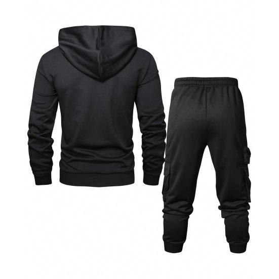 2Pcs/Set Men Tracksuit Hooded Drawstring Long Sleeve Sweatshirt Multi Pocket Sweatpants Set Ribbed Cuffs Jogging Suit M чорний
2Pcs/Set Men Tracksuit Hooded Drawstring Long Sleeve Sweatshirt Multi Pocket Sweatpants Set Ribbed Cuffs Jogging Suit M чорний