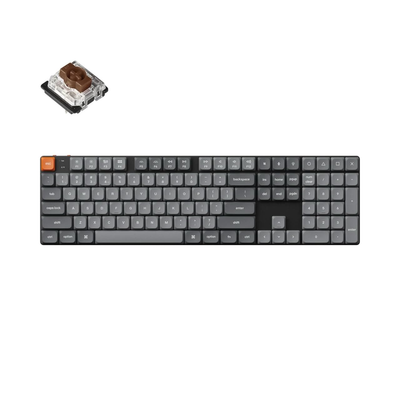 Keychron K5 Max Ultra Slim Wireless Custom Mechanical Keyboard, 2.4GHzBluetooth WirelessWired CompatibleQMK VIA ProgrammableUS LayoutWhite LED
Keychron K5 Max Ultra Slim Wireless Custom Mechanical Keyboard, 2.4GHzBluetooth WirelessWired CompatibleQMK VIA ProgrammableUS LayoutWhite LED