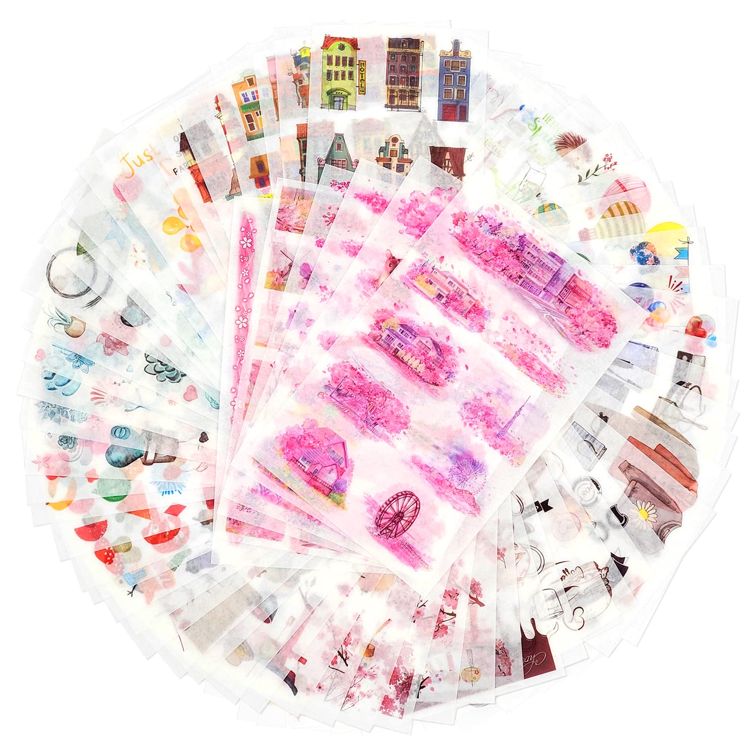 Decorative Sticker Pack for Adults Designs 72 Sheets 12 Themes Japanese Paper Stickers Assorted Decorative Stickers Adhesive Decals Graffiti Patches
Decorative Sticker Pack for Adults Designs 72 Sheets 12 Themes Japanese Paper Stickers Assorted Decorative Stickers Adhesive Decals Graffiti Patches