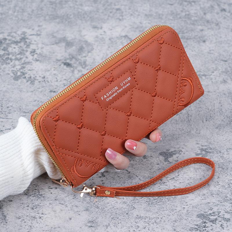 Ручной кошелек Женский длинный кошелек на молнии Большая вместимость Мобильный кошелек коричневый
Ручной кошелек Женский длинный кошелек на молнии Большая вместимость Мобильный кошелек коричневый