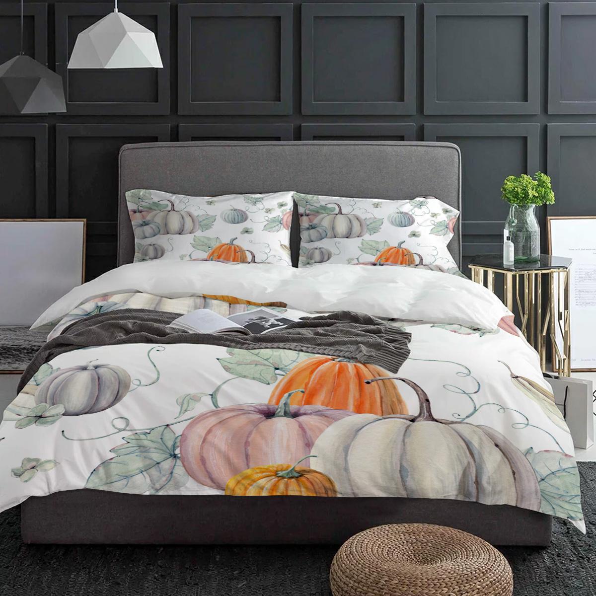 Thanksgiving Autumn Pumpkin Leaves Bedding Set 3pcs Duvet Cover Pillowcase Kids Adult Quilt Cover Double Bed Set Home Textile (135x200cm)
Thanksgiving Autumn Pumpkin Leaves Bedding Set 3pcs Duvet Cover Pillowcase Kids Adult Quilt Cover Double Bed Set Home Textile (135x200cm)