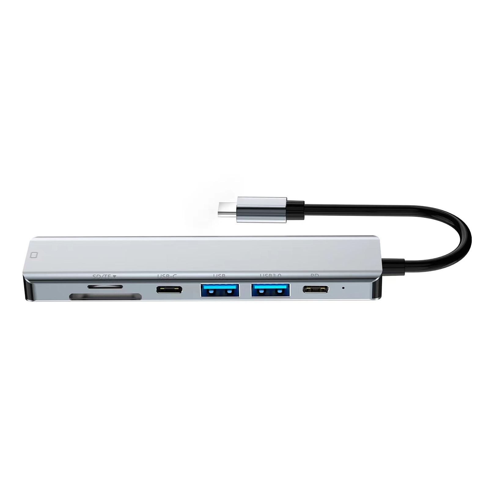 2121 Адаптер-концентратор USB C Док-станция типа C 7-в-1 с 4K H*M*+USB3.0+USB2.0+60 Вт PD+PD
2121 Адаптер-концентратор USB C Док-станция типа C 7-в-1 с 4K H*M*+USB3.0+USB2.0+60 Вт PD+PD