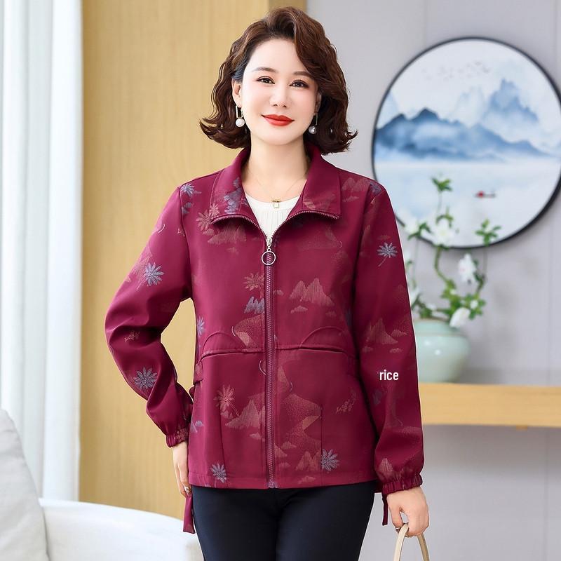 Grandma Style Long Sleeve Windbreaker Jacket for Elderly Women - Stylish Spring & Autumn Top XL (up to 105 jin)
Grandma Style Long Sleeve Windbreaker Jacket for Elderly Women - Stylish Spring & Autumn Top XL (up to 105 jin)