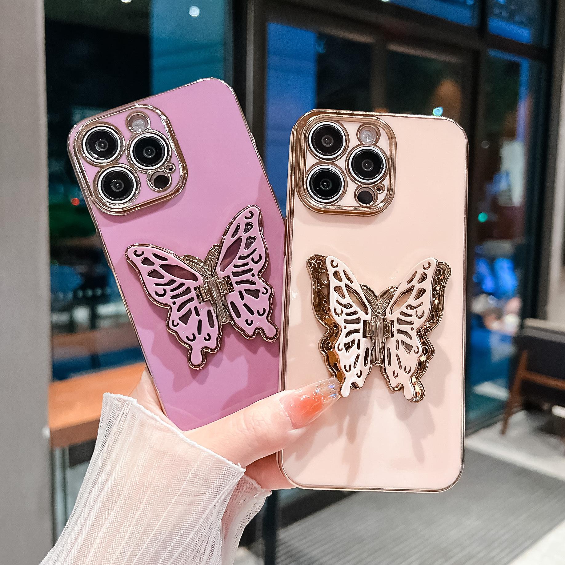 Applicable To Apple 16 Promax Mobile Phone Case Plated Butterfly Stand IPhone 15 Protective Case 14/13 Luxury iPhone16
Applicable To Apple 16 Promax Mobile Phone Case Plated Butterfly Stand IPhone 15 Protective Case 14/13 Luxury iPhone16