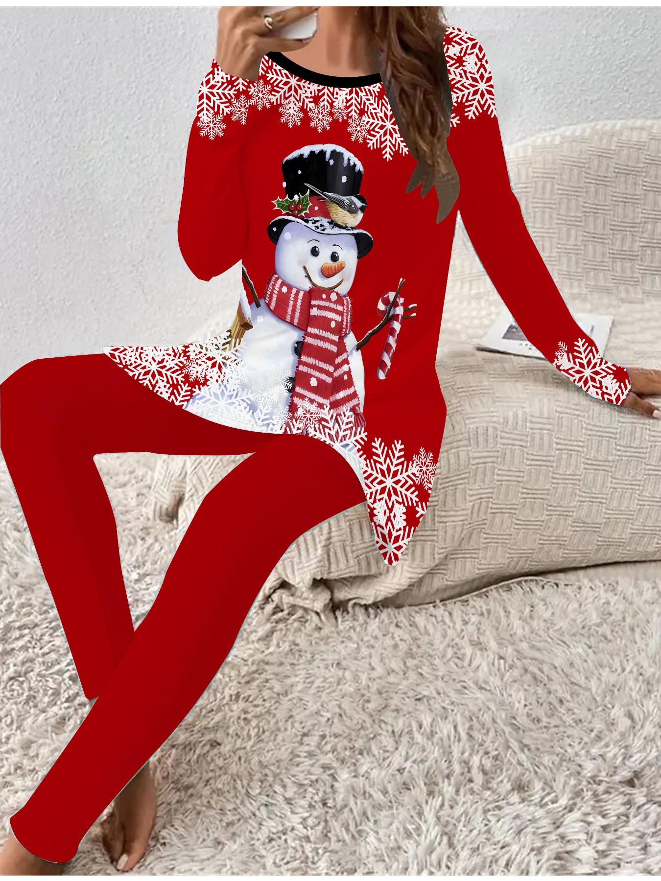 Євро-американська мода 3D Різдвяний принт Жіночий Чотирисезонний Комплект з двох предметів: Футболка з довгим рукавом + Довгі штани. Ідеальний подарунок на Новий рік та Різдво 8XL червоний
Євро-американська мода 3D Різдвяний принт Жіночий Чотирисезонний Комплект з двох предметів: Футболка з довгим рукавом + Довгі штани. Ідеальний подарунок на Новий рік та Різдво 8XL червоний