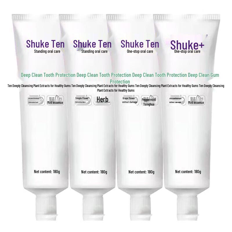 Shuke Deep Clean & Gum Protection Toothpaste (4-Pack)
Shuke Deep Clean & Gum Protection Toothpaste (4-Pack)
