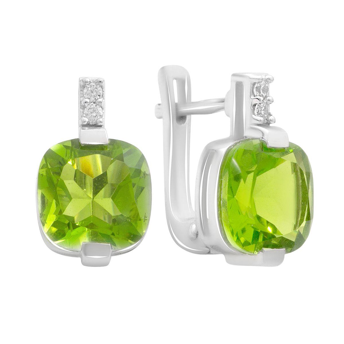 Silver earrings with chrysolite (60002166) смарагдовий
Silver earrings with chrysolite (60002166) смарагдовий